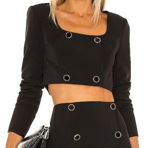 NBD Black Button Down Top